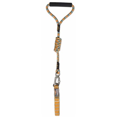 Pamperedpets Dura-Tough Easy Tension 3M Reflective Pet Leash & Collar Small Orange PA468485